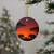 Savanna Sunset Serenade - Decorative Ceramic Ornaments, Double-Sided (1pc, 3pcs, 5pcs, 10pcs)