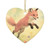 Whimsical Fox Dreams - Ceramic Ornaments, 1-Side Print