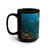 Ethereal Ocean Dance - Black Mug, 15oz