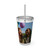 Joyful Connections - Sunsplash Tumbler with Straw, 16oz
