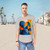 Chromatic Geometry Nexus - Men's Jersey Curved Hem Tee