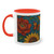 Nature's Mosaic Symphony - Two-Tone Coffee Mug, 11oz
