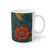 Nature's Mosaic Symphony - White Ceramic Mug, 11oz and 15oz
