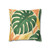 Tropical Leaf Fusion - Faux Suede Square Pillowcase