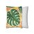 Tropical Leaf Fusion - Faux Suede Square Pillowcase