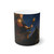 Freyja's Chariot - White Ceramic Mug, 11oz and 15oz