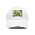 Tropical Leaf Fusion - Dad Hat with Leather Patch (Rectangle)