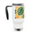 Tropical Leaf Fusion - Stainless Steel Travel Mug with Handle, 14oz
