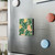 Tropical Leaf Fusion - Porcelain Magnet, Square