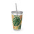 Tropical Leaf Fusion - Sunsplash Tumbler with Straw, 16oz