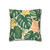 Tropical Leaf Fusion - Square Poly Canvas Pillowcase