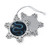 Celestial Serpent Dance - Pewter Snowflake Ornament