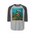 Dancing Sea Turtles - Unisex Three-Quarter Sleeve Raglan Shirt