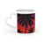 Electric Sunset Vibes - Heart-Shaped Mug