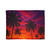 Electric Sunset Vibes - Soft Polyester Blanket