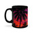 Electric Sunset Vibes - Black Coffee Mug, 11oz
