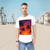 Electric Sunset Vibes - Men's Jersey Curved Hem Tee