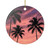 Electric Sunset Vibes - Ceramic Ornaments, 1-Side Print