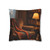 Whimsical Reading Retreat - Square Poly Canvas Pillowcase