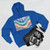 Liquid Wave Flow - Three-Panel Fleece Hoodie