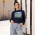 Liquid Wave Flow - Women's Cropped Fleece Pullover