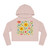 Whimsical Floral Waltz - Women’s Cropped Hooded Sweatshirt