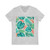 Tropical Leaf Serenade - Unisex Jersey Short Sleeve V-Neck Tee