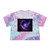 Celestial Harmony Voyage - Women's Tie-Dye Crop Tee