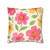Whimsical Garden Blooms - Square Poly Canvas Pillowcase