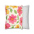 Whimsical Garden Blooms - Square Poly Canvas Pillowcase