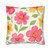 Whimsical Garden Blooms - Square Poly Canvas Pillowcase