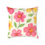 Whimsical Garden Blooms - Square Poly Canvas Pillow