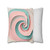 Celestial Spiral Harmony - Square Poly Canvas Pillowcase