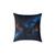 Celestial Flame Wyrm - Square Poly Canvas Pillow