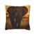 Gentle Giant Elephant - Square Poly Canvas Pillowcase