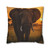 Gentle Giant Elephant - Square Poly Canvas Pillowcase