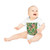 Tropical Leaf Symphony - Baby Organic Short Sleeve Bodysuit