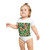 Tropical Leaf Symphony - Short Sleeve Baby Bodysuit