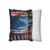 Tokyo Neon Nights - Square Poly Canvas Pillowcase
