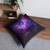 Ethereal Nebula Whispers - Tufted Floor Pillow, Square