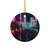 Tokyo Neon Vibes - Decorative Ceramic Ornaments, Double-Sided (1pc, 3pcs, 5pcs, 10pcs)