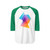 Prismatic Interlace - Unisex Three-Quarter Sleeve Raglan Shirt