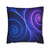 Fractal Wave Fusion - Square Poly Canvas Pillowcase