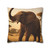 Graceful Elephant Dance - Square Poly Canvas Pillowcase