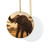 Graceful Elephant Dance - Decorative Ceramic Ornaments, Double-Sided (1pc, 3pcs, 5pcs, 10pcs)
