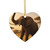 Graceful Elephant Dance - Decorative Ceramic Ornaments, Double-Sided (1pc, 3pcs, 5pcs, 10pcs)