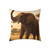 Graceful Elephant Dance - Square Poly Canvas Pillow