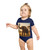 Graceful Elephant Dance - Short Sleeve Baby Bodysuit