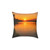 Golden Hour Over Lake - Square Poly Canvas Pillow