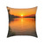 Golden Hour Over Lake - Square Poly Canvas Pillow